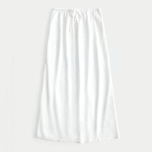 Hollister Pure White Linen Blend Skirt
